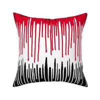 Paint drips black white red 24 inch