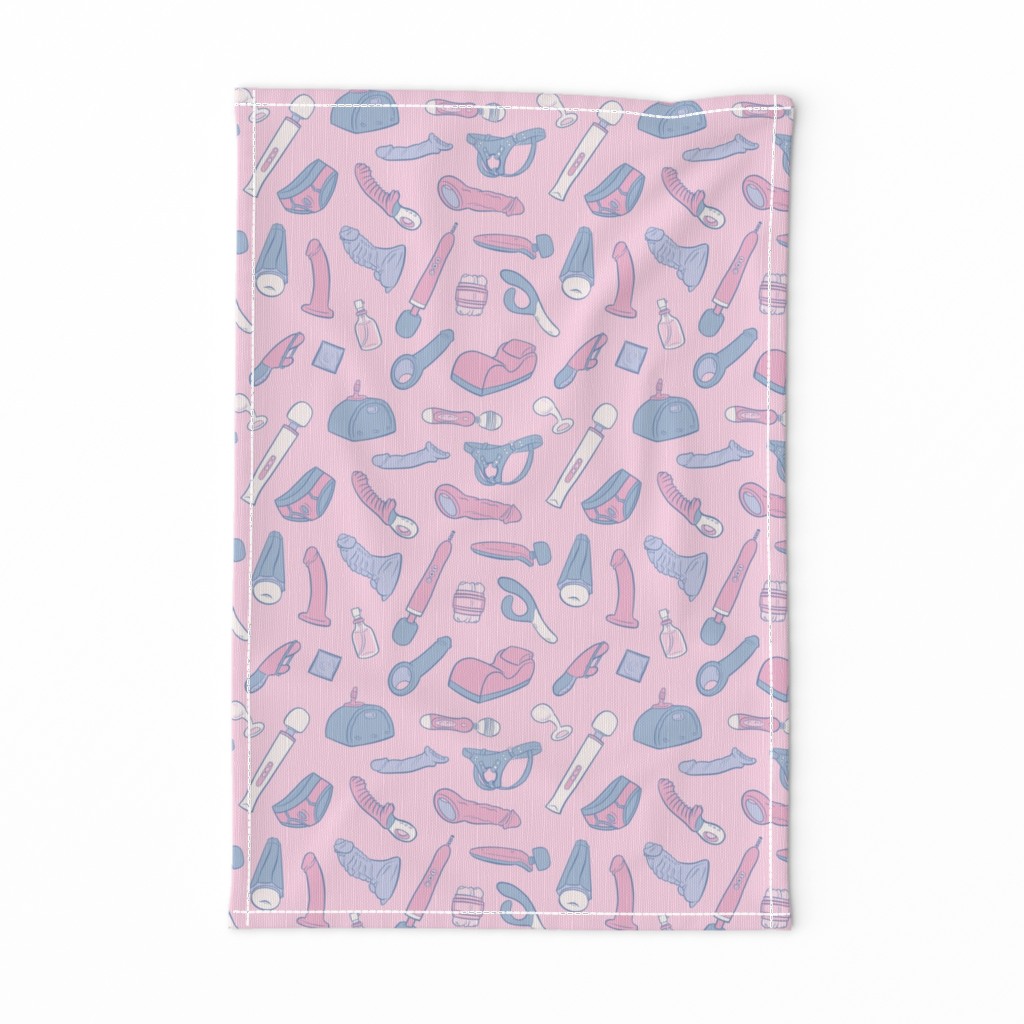 Sex Toys - Oh Joy Sex Toy 4 Tile Tea Towel | Spoonflower