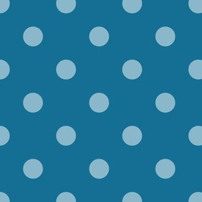 Normal scale // Pop art dots // blue complementary pattern