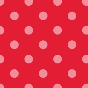 Normal scale // Pop art dots // red complementary pattern