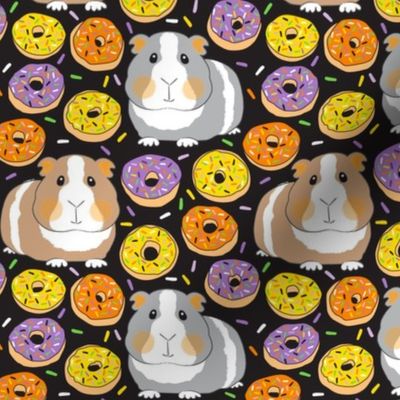 halloween guinea pigs and donuts with yellow