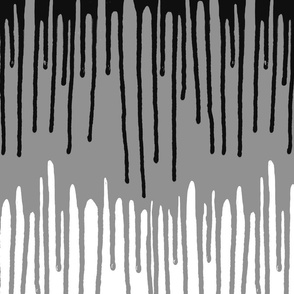 Paint drips black and white 36 inch