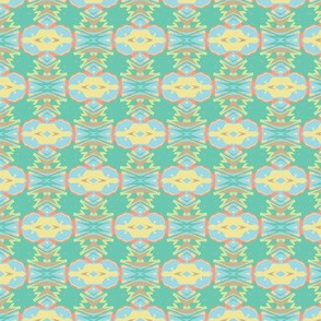 Light Spring Seasonal Color Palette Green Blue Repeating Pattern