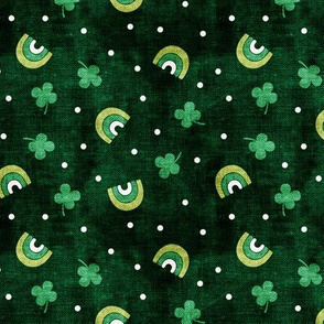 Rainbows and clovers - St Pattys Day - Lucky Rainbows - dark green - LAD19
