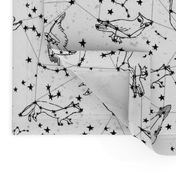 constellations // black and white kids designs nursery stars animals