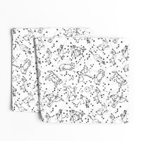 constellations // black and white kids designs nursery stars animals