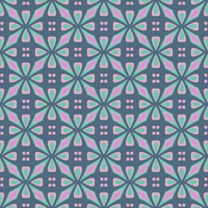 Light Summer Seasonal Color Palette Gray Green Pink Repeating Pattern