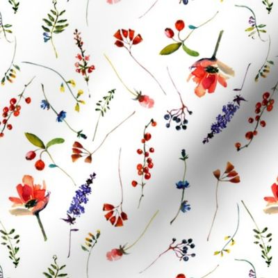 Scandinavian hand painted Wildflower Meadow 