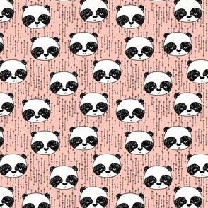panda // pink mini panda heads cute illustration for girls baby nursery sweet panda illustration by andrea lauren 