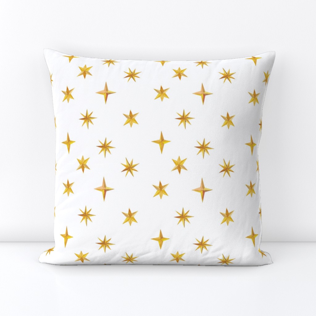 Painted Stars {White} - medium scale