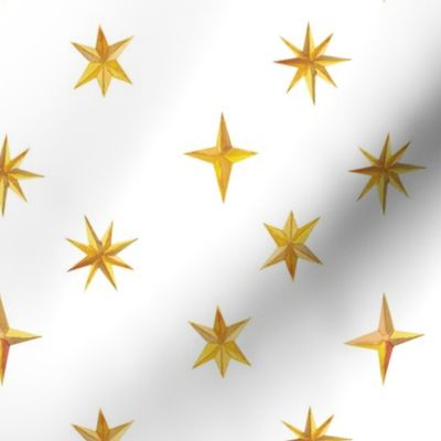 Painted Stars {White} - medium scale