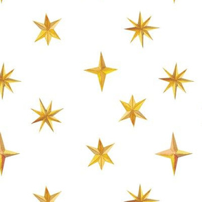 Painted Stars {White} - medium scale