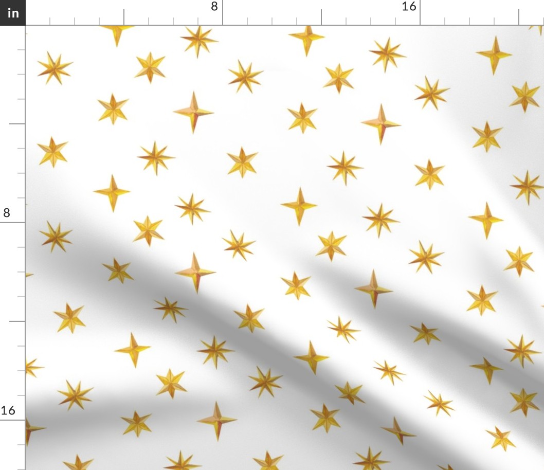 Painted Stars {White} - medium scale