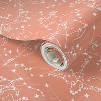 constellations // peach blush kids animals girls nursery baby kids animals moon stars night time