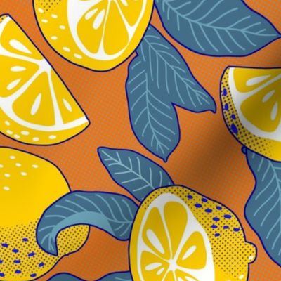 Large scale • Juice Lemons - Lemons Pop Art - orange