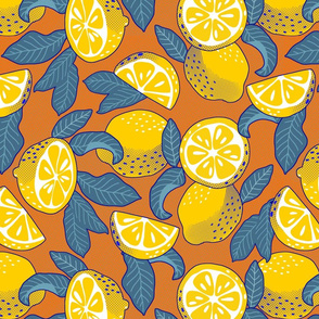 Large scale • Juice Lemons - Lemons Pop Art - orange