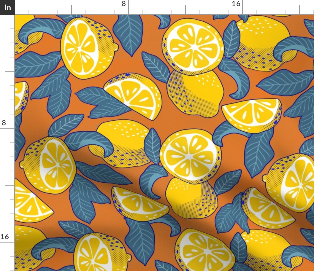 Large scale • Juice Lemons - Lemons Pop Art - orange