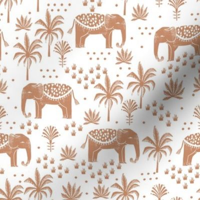 elephant boho fabric - elephant wallpaper, elephant nursery, elephant indie design - sand