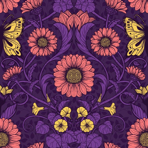 Art Nouveau daisies 2