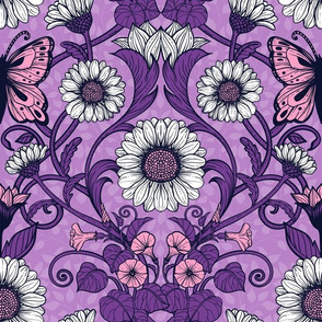 Art Nouveau daisies 3