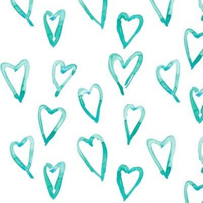 hearts a mess teal