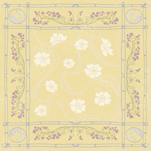 nouveau pillow square-yellow