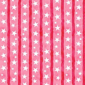 Starry Stripes - red