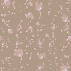 Bubbles! pink on taupe