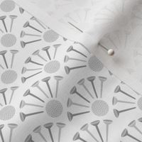 golf tee fans gray on white