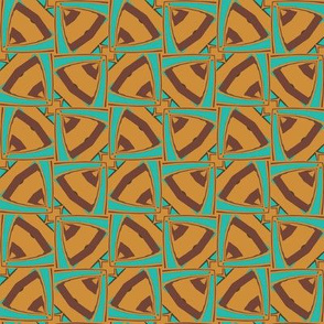 Warm Autumn Seasonal Color Palette Brown Green Repeating Pattern Geometric Triangles (12)