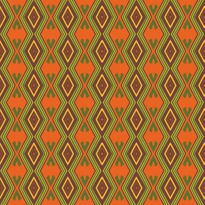 Warm Autumn Seasonal Color Palette Zig Zag Verticle Diamond Stripes All Fall