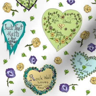 Art Thou Mine? Girly Graffiti Hearts Valentine Notes - Small Scale