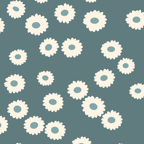  Daisy flowers slate blue 