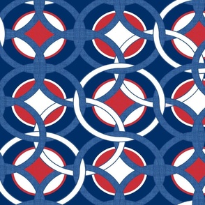 blue, red and white circles010250