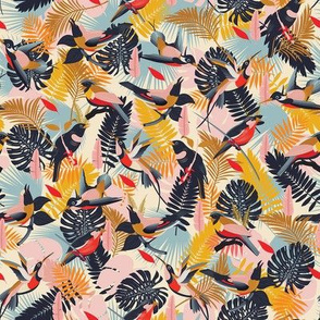 Paradise Birds Pattern / Small Scale