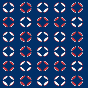 blue, red and white circles1325