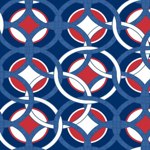 blue, red and white circles1650