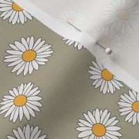 daisy fabric - daisy pattern, dainty fabric, dainty florals, feminine fabric, floral, spring floral - sage