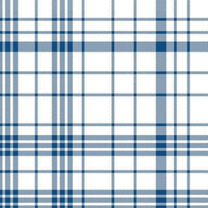 classic blue plaid - baby boy, classic blue, pantone blue, blue plaid, blue gingham, blue check - white