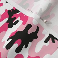 Medium  Scale / Camouflage / Pink Black White 