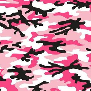 Medium  Scale / Camouflage / Pink Black White 