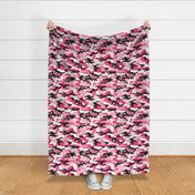 Large Scale / Camouflage / Pink Black White 