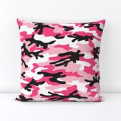 Large Scale / Camouflage / Pink Black White 