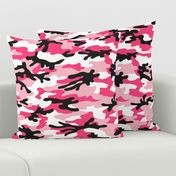 Large Scale / Camouflage / Pink Black White 