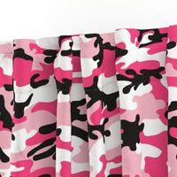 Large Scale / Camouflage / Pink Black White 