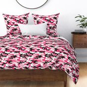 Large Scale / Camouflage / Pink Black White 