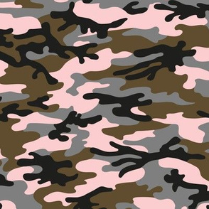 Medium  Scale / Camouflage / Pink Grey Khaki Black 