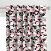 Large Scale / Camouflage / Pink Grey Black White