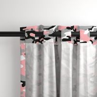 Large Scale / Camouflage / Pink Grey Black White