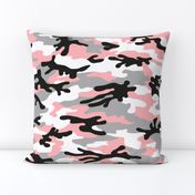 Large Scale / Camouflage / Pink Grey Black White
